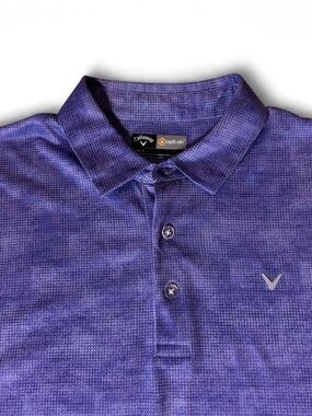NWOT Callaway Men's Purple Opti-Dri Performance Polo Shirt. Size Large.
